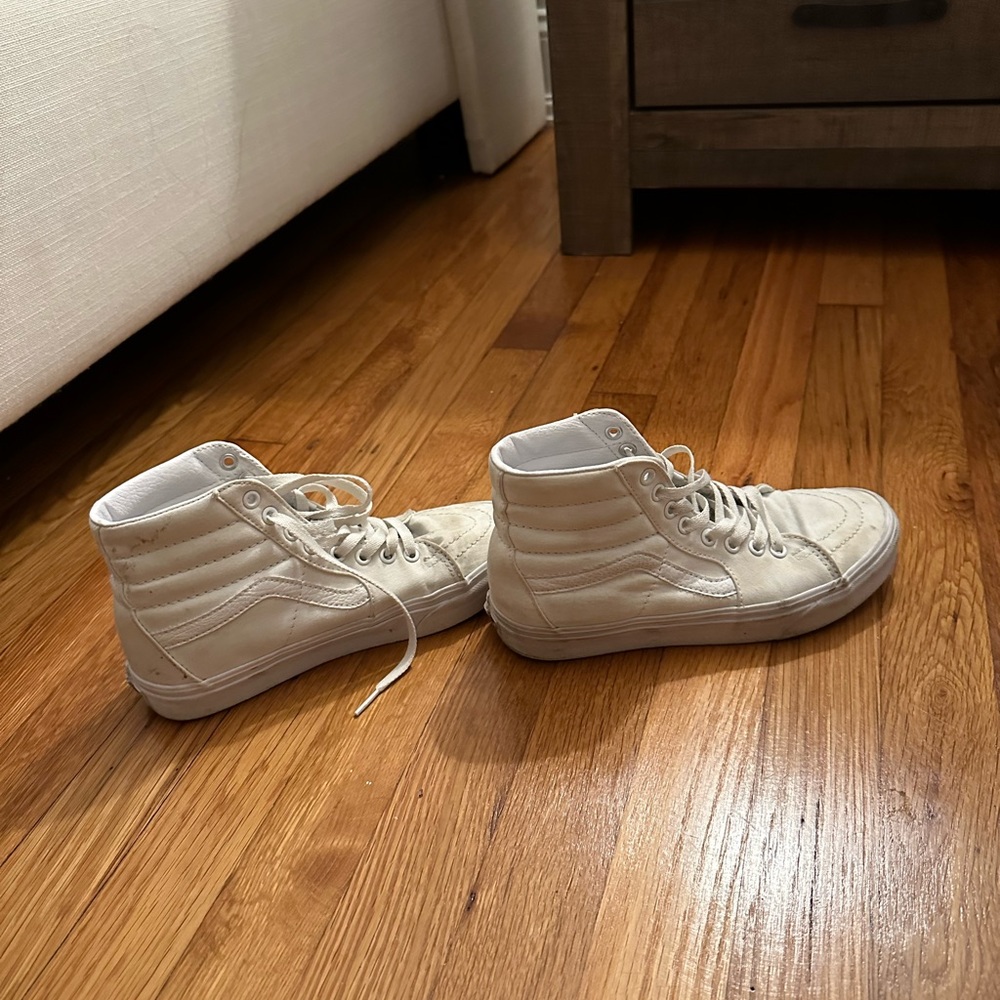 White Vans Sk-8 Hi Womens